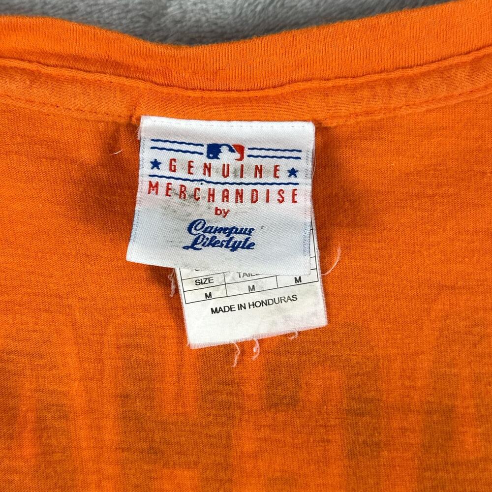 MLB Genuine Merchandise Baltimore Orioles Orange Fitted V-neck Graphic T-shirt - Picture 3 of 6